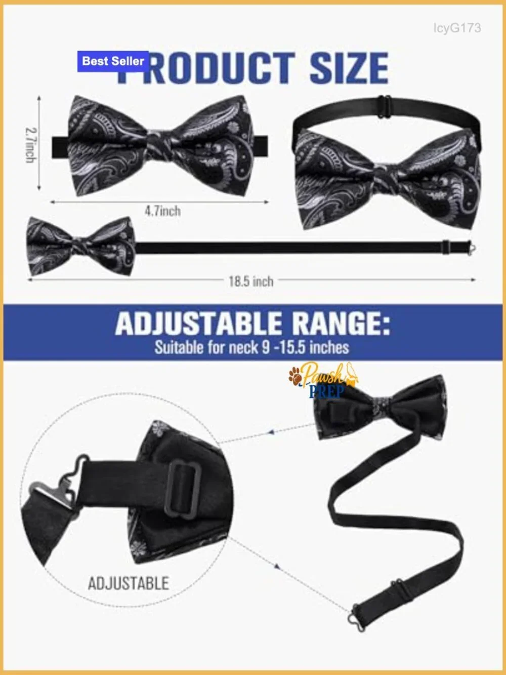 20-Piece Satin Bow Tie Set for Men, Adjustable Neck Band, Formal Wedding